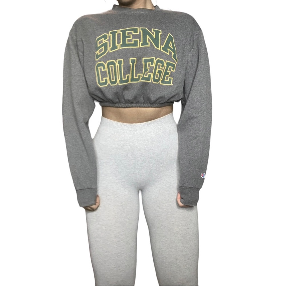 Siena SOLDCollege Reworked Cropped Crewneck Sweatshirt - Picture 1 of 4